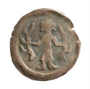 Münze, Pfennig, um 1370 (1323-1373)