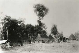 Kamerun. Manenguba-Gebirge. Bakossi-Dorf mit Kegeldachhütten in den Bafarami-Bergen (Hassert / Thorbecke-Kamerunexpedition 1907/1908)