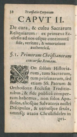 Caput II. De cura, & cultu Sacrarum Reliquiarum ...