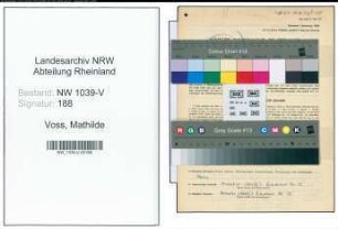 Entnazifizierung Mathilde Voss , geb. 03.05.1921 ()