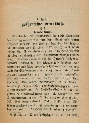 I. Kapitel. Allgemeine Grundsätze.