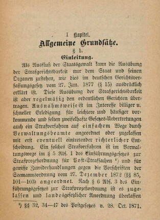 I. Kapitel. Allgemeine Grundsätze.