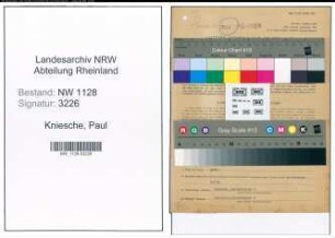 Entnazifizierung Paul Kniesche , geb. 10.03.1899 (Polizist)