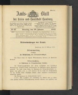 No. 47, 26. Februar 1918