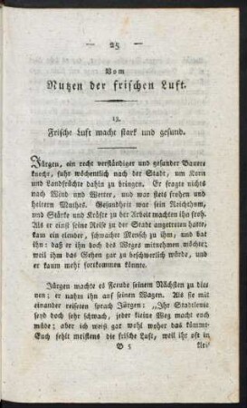 Vom Nutzen der frischen Luft