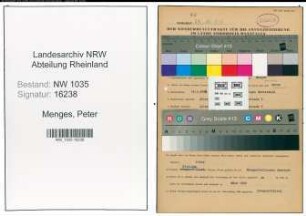Entnazifizierung Peter Menges , geb. 19.01.1896 (Wiegemeister)