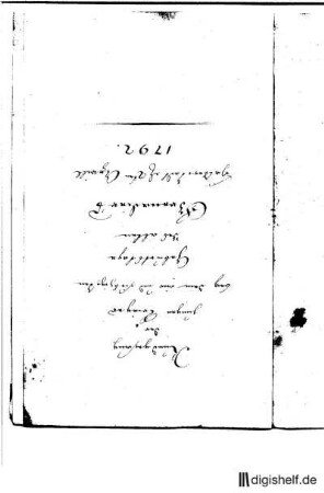 62: Brief von Unbekannt an Johann Wilhelm Ludwig Gleim
