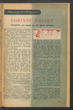 Corinne Calvet - encantos sin igual en un gran carácter : Repostería de Hollywood
