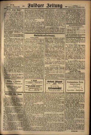 Zweite Ausgabe vom Samstag, den 11. Februar 1928.