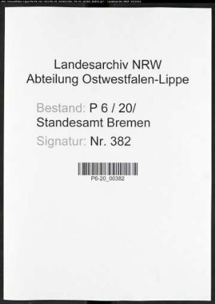 Sterberegister Standesamt Bremen