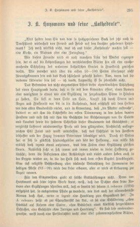 295-312 J.K. Huysmans und seine "Kathedrale"