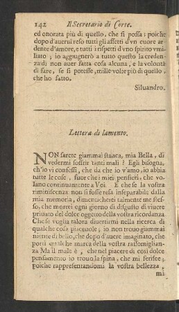 Lettera di lamento.