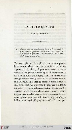 Capitolo quarto: Agricoltura