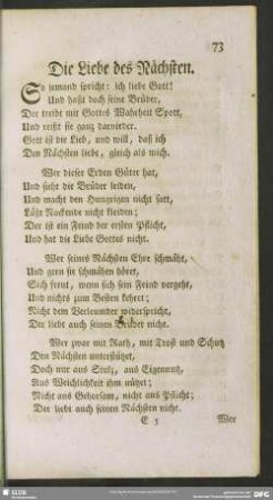 Die Liebe des Nächsten