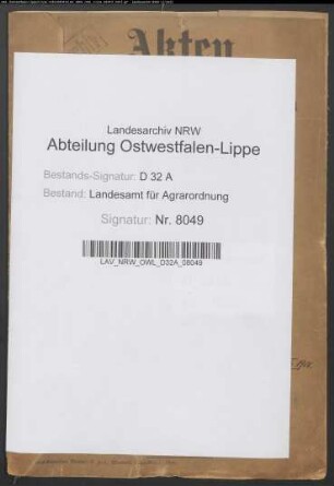 Kleinenberg, Krs. Büren. Regulierung