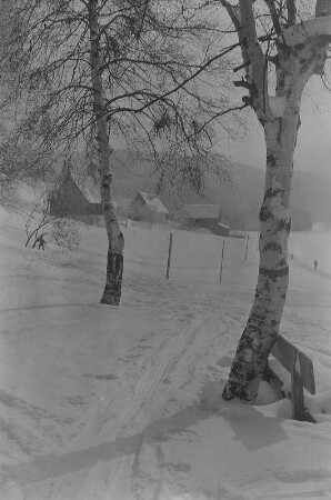 Rehefeld-Zaunhaus. Blick auf den Ort im Winter