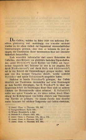 Beiträge zur Kenntniss des Coffeins und Coffeidins