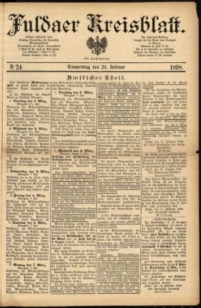 Ausgabe vom Donnerstag, den 24. Februar 1898.