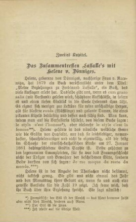 Zweites Kapitel. Das Zusammentreffen Lassalle's mit Helene v. Dönniges