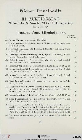 Bronzen, Zinn, Elfenbein usw. (Nr. 402-430)