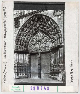 Sens, Kathedrale St. Etienne: mittleres Westportal (Hauptportal)