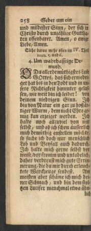 4. Um wahrhafftige Demuth.