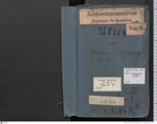 Jubiläen von Behörden. Gedenkfeiern