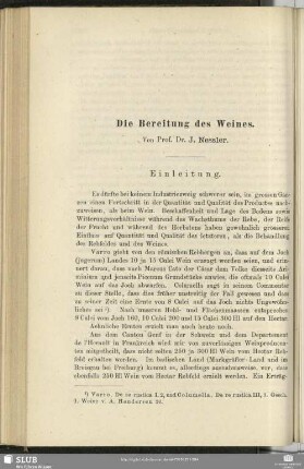 Die Bereitung des Weines