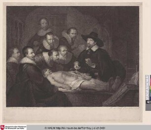 [Die Anatomie, nach Rembrandt; The Anatomy, after Rembrandt]