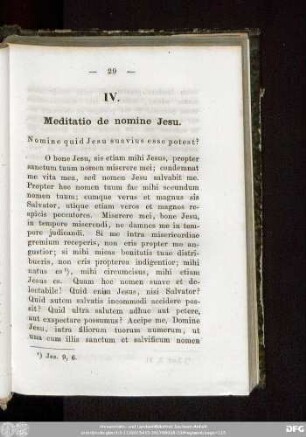 IV. Meditatio de nomine Iesu. Nomine quid Iesu suavius esse potest?