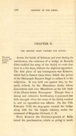 Chapter X. The British army crosses the sutlej