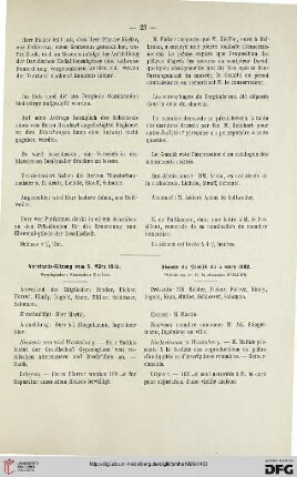 Vorstands-Sitzung vom 5. März 1902 / Séance du Comité du 5 mars 1902