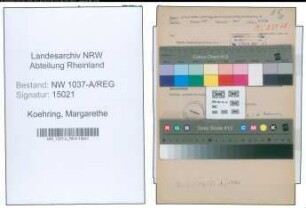 Entnazifizierung Margarethe Koehring , geb. 20.01.1911 ()