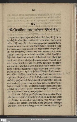 XV. Oeffentliche und andere Gebäude
