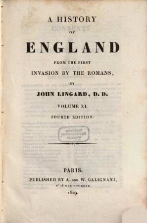 A History of England from the first invasion by the Romans, 11