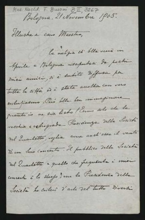 Brief an Ferruccio Busoni : 21.11.1905