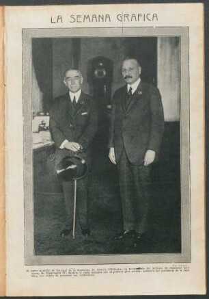 El nuevo ministro de Portugal en la Argentina, Sr. Alberto D'Oliveira