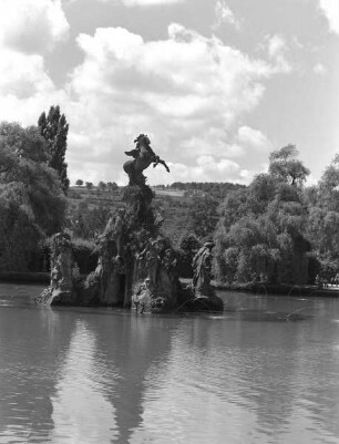Apollo, die Musen und Pegasus triumphieren auf dem Parna  über die Sintflut