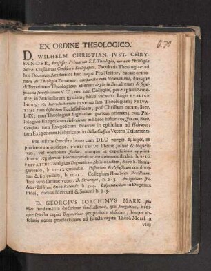 Ex Ordine Theologico.