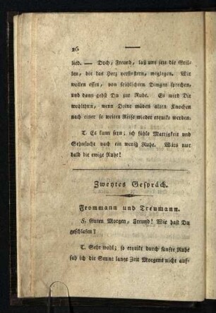 Zweytes Gespräch: Frommann und Treumann