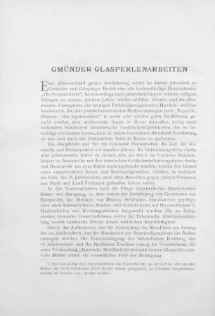 Gmünder Glasperlenarbeiten