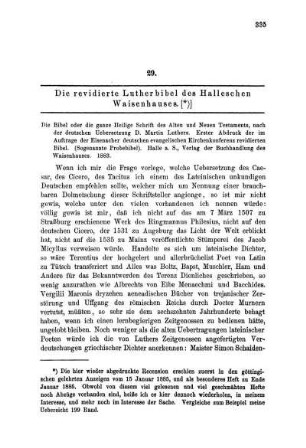 29. Die revidierte Lutherbibel des Halleschen Waisenhauses. [*)]