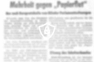 Mehrheit gegen "Papierflut"