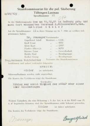 Kübler, Gottfried