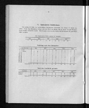VI. Epidemische Genickstarre.