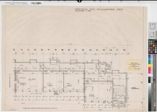 Soest (Soest) Erweiterung des Staatlichen Archigymnasiums Grundriß Kellergeschoß 1968 1 : 50 74,5 x 98 Zeichnung Staatshochbauamt Soest