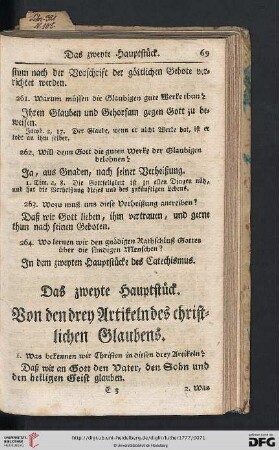 Das zweyte Hauptstueck: Von den drey Artikeln des christlichen Glaubens