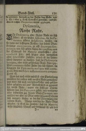 Dysenteria. Rothe Ruhr