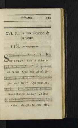 XVI. Sur la sanctification & la vertu.