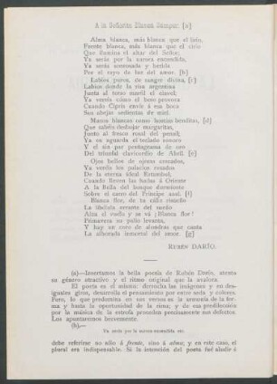 A la Señorita Blanca Samper